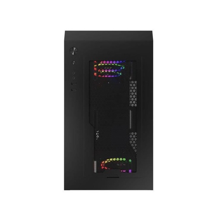 MRED - Boîtier PC Gamer M-ATX - Noir RGB Mercury