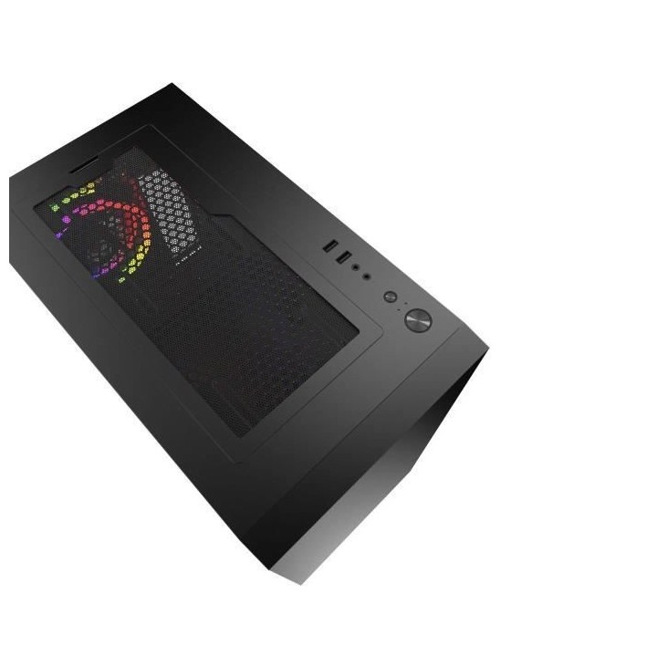 MRED - Boîtier PC Gamer M-ATX - Noir RGB Mercury