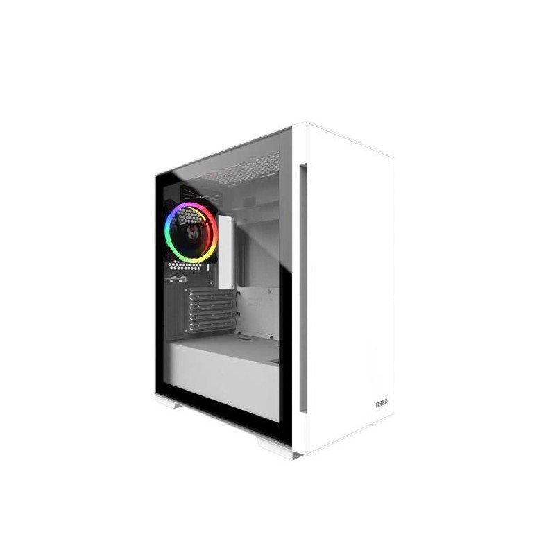 MRED - Boîtier PC Gamer M-ATX - Blanc RGB Mercury