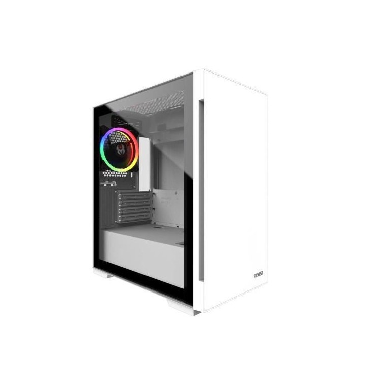 MRED - Boîtier PC Gamer M-ATX - Blanc RGB Mercury