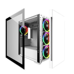 MRED - Boîtier PC Gamer M-ATX - Blanc RGB Mercury