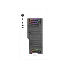 MRED - Boîtier PC Gamer M-ATX - Blanc RGB Mercury