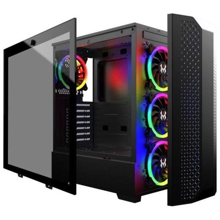 MRED - Boîtier PC Gamer ATX - Noir RGB Dream Eyes
