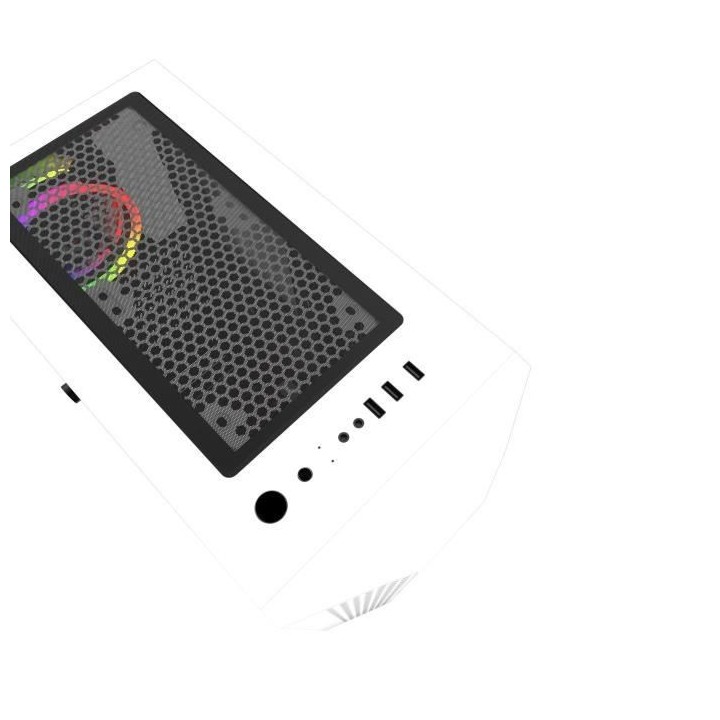 MRED - Boîtier PC Gamer ATX - Blanc RGB Dream Eyes