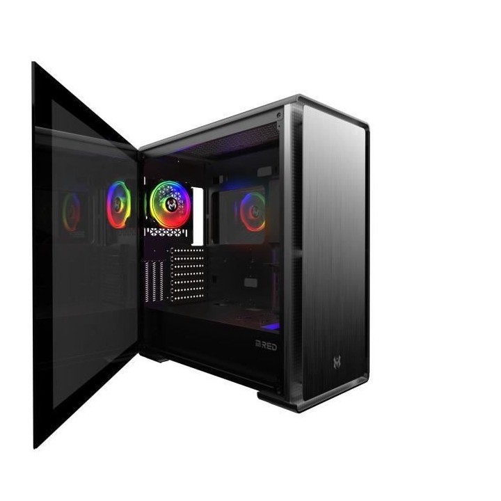 MRED - Boîtier PC Gamer ATX - RGB Iron Glass