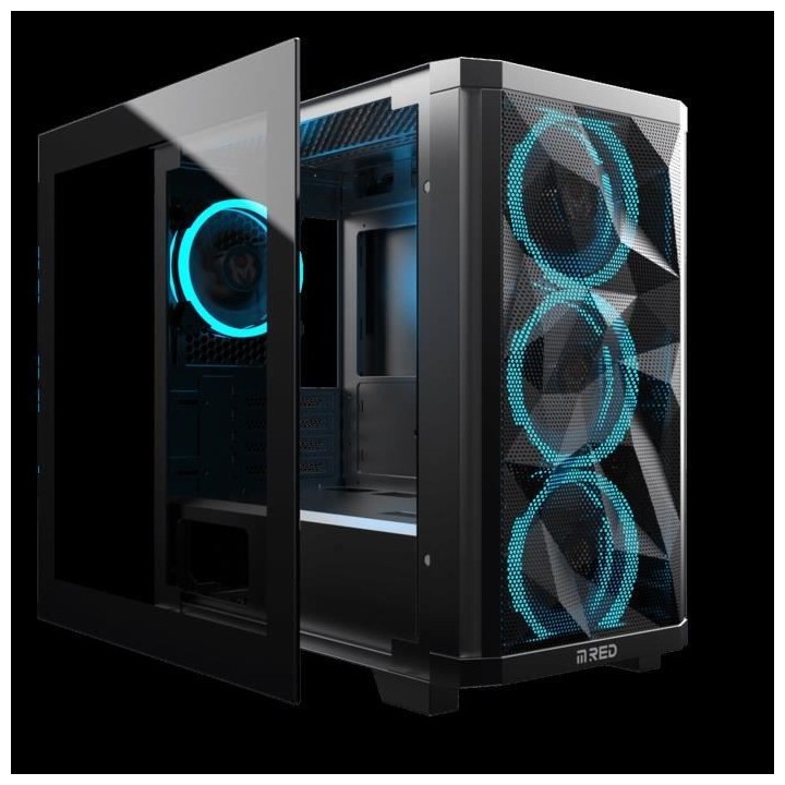 MRED - Boîtier PC Gamer - RGB StarDust Mini - Noir