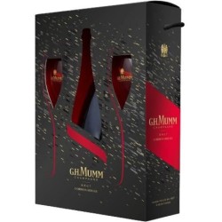 Coffret Champagne Mumm Cordon Rouge + 2 flûtes