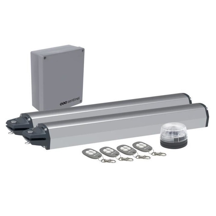 Motorisation a vis sans fin pour portail battant + 4 télécommandes -