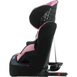 Siege auto NANIA RACER - Isofix - Groupe 1/2/3 (9-36Kg) - Tetiere réglable en hauteur - Flamingo - Fabriqué en France