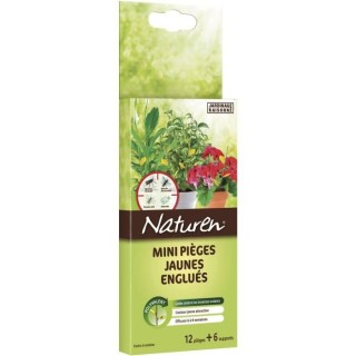 NATUREN - Mini pieges jaunes pour plantes de la maison et balconnieres