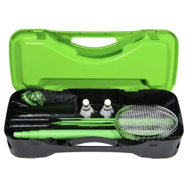Set de Badminton complet avec filet 295 x 38 x 154 cm, raquettes, vola
