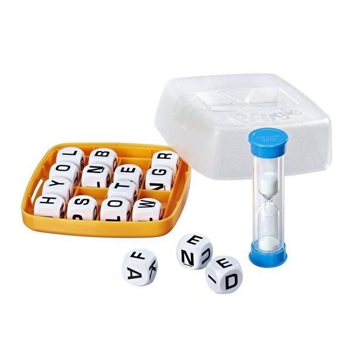 Boggle - Hasbro Gaming - Jeu de societe de voyage - Jeu de reflexion r
