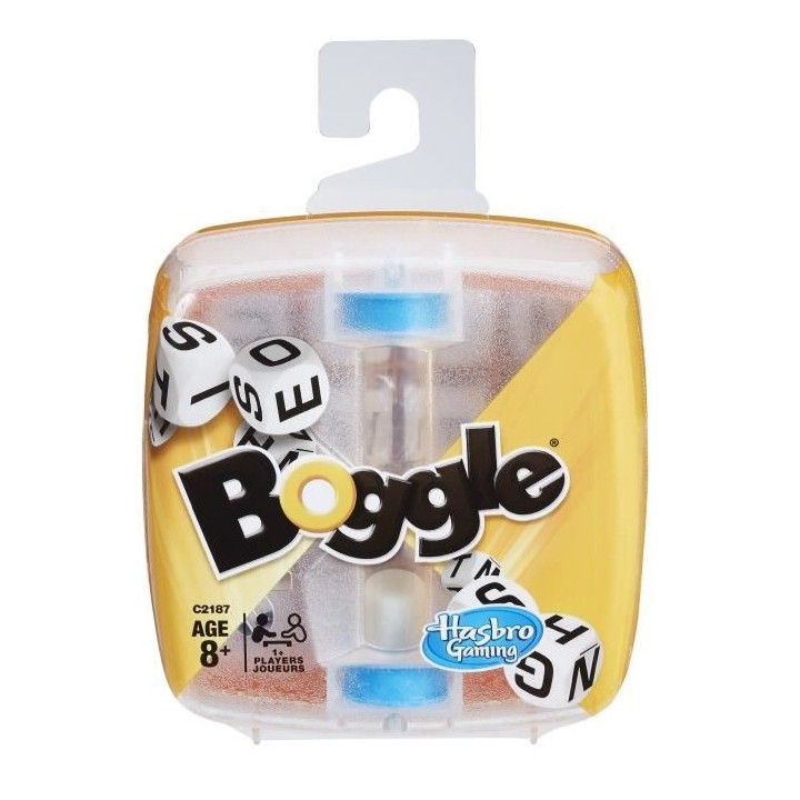 Boggle - Hasbro Gaming - Jeu de societe de voyage - Jeu de reflexion r