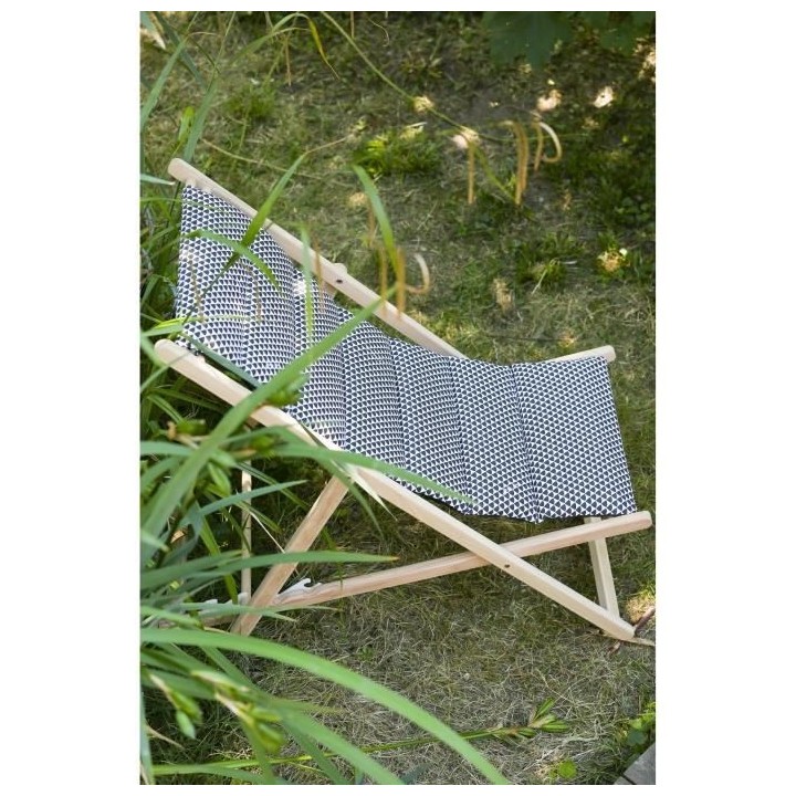 JARDIN PRIVE Chilienne matelassée Fjord - Toile amovible - Structure