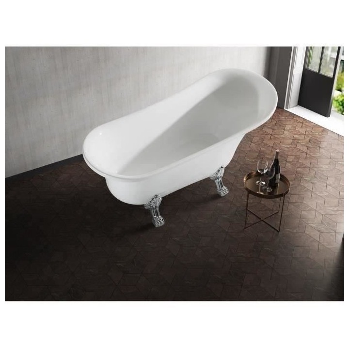 OCEANIC Baignoire ilot Lyrã - Design rétro - L.160 x I.69 x H.79 cm