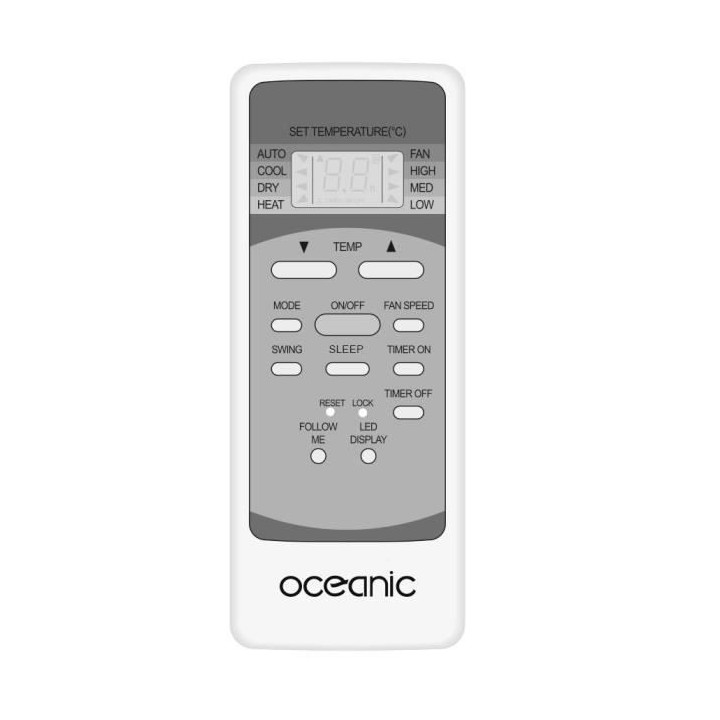 Climatiseur monobloc réversible mobile OCEANIC - 3530 W - 12000 BTU -