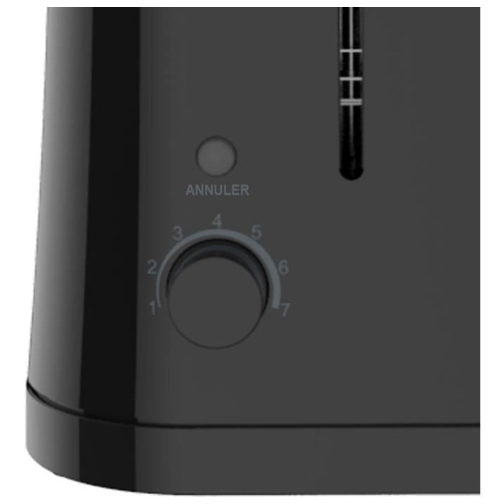 OCEANIC OCEAGP2FB Grille pain fentes fines - Noir