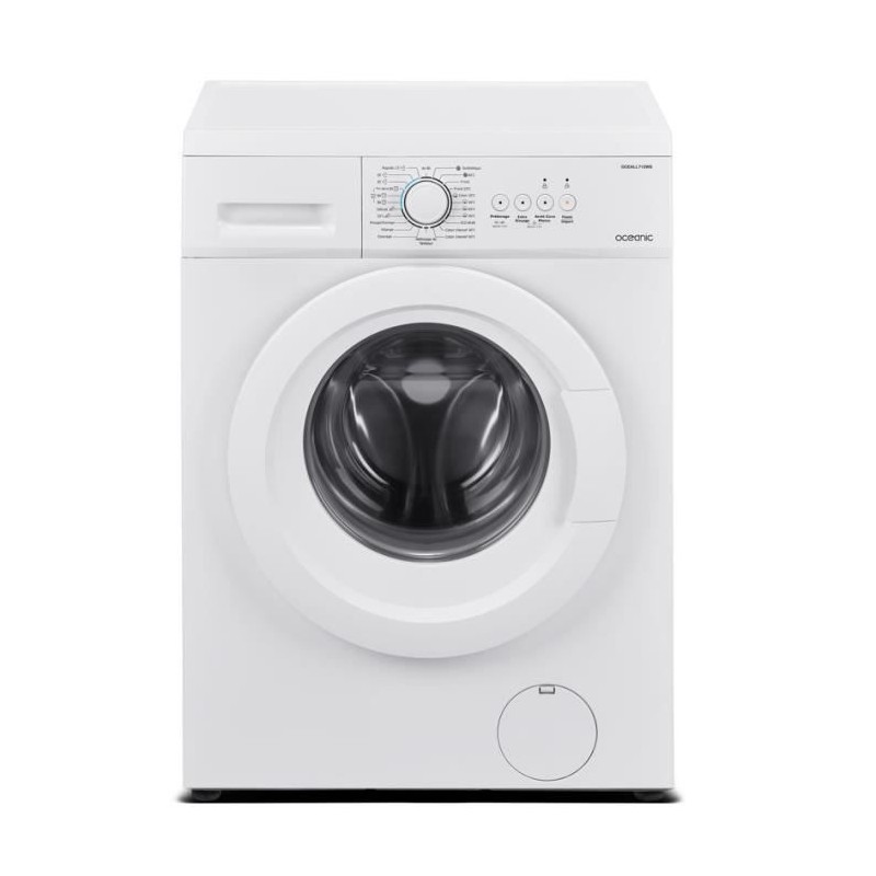 Lave-linge hublot OCEANIC - OCEALL712WS - 7 kg - Largeur 59,5 cm - 1200 trs/min - Blanc