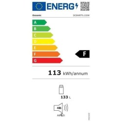 OCEANIC OCEARTTL133W Réfrigérateur table top 133 L Froid statique L 56 cm x H 84,5 cm Blanc