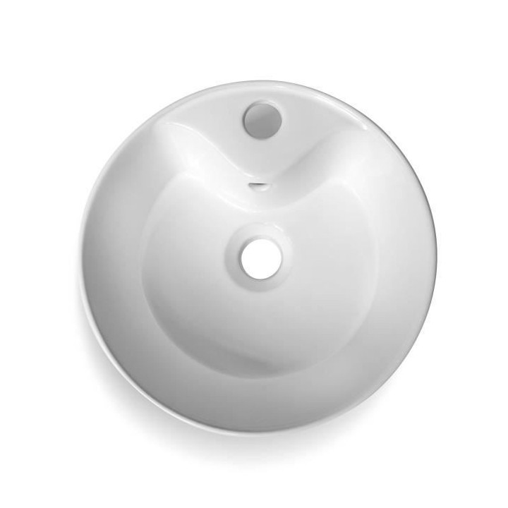 Vasque a poser en céramique forme ronde OCEANIC - 32x32x14 cm Segurã