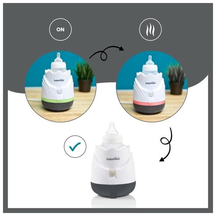 Babymoov Chauffe-Biberon Vapeur Universel Tulipe Cream - Utilisation M