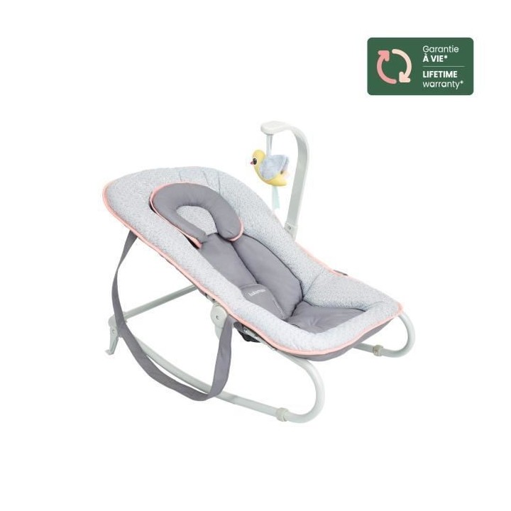 Babymoov Transat pour bébé Graphik Peche et gris