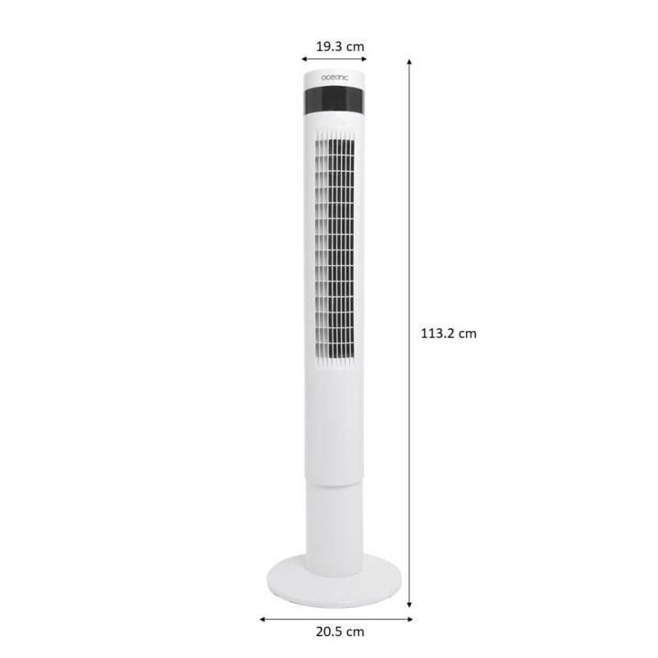Ventilateur colonne OCEANIC - 50W - Hauteur 110 cm - Oscillation autom