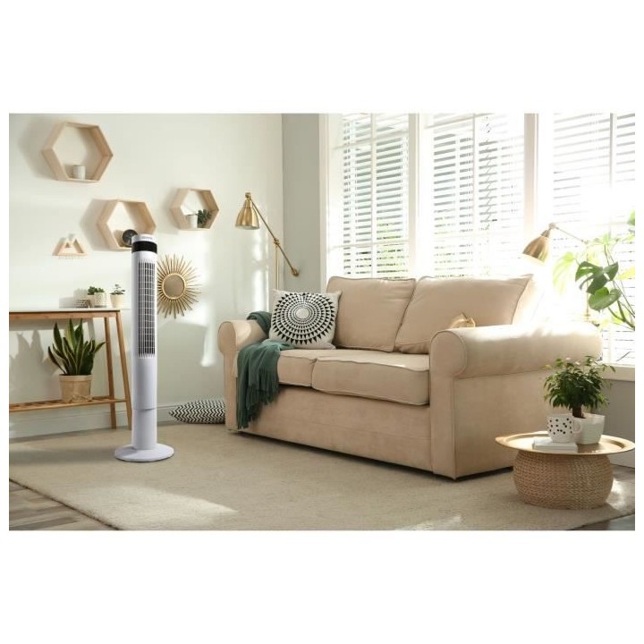 Ventilateur colonne OCEANIC - 50W - Hauteur 110 cm - Oscillation autom