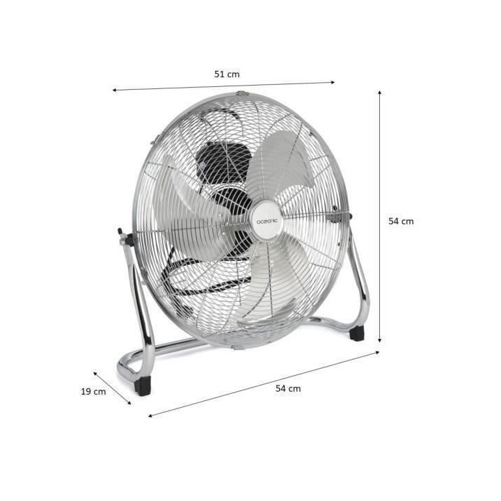 Ventilateur industriel de sol - Brasseur d'air OCEANIC - 120W - 3 vite