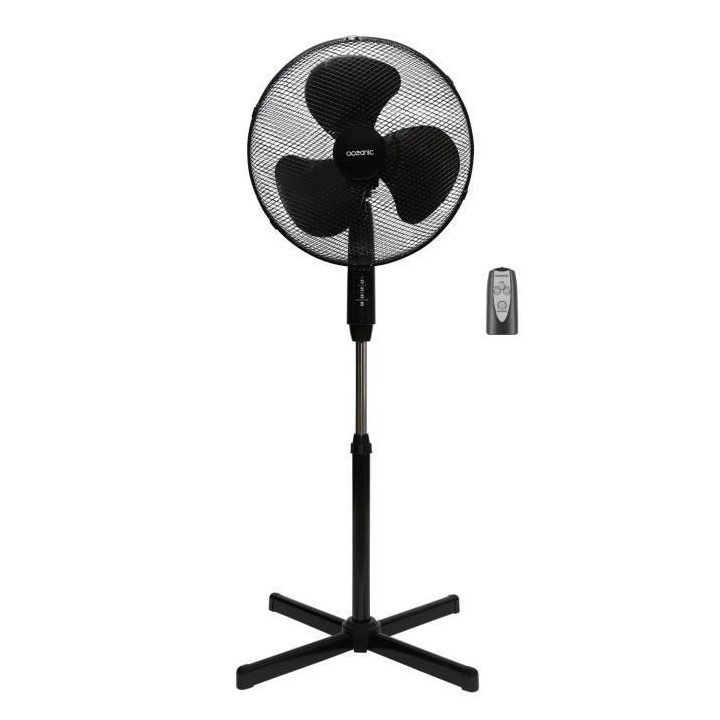 Ventilateur sur pied OCEANIC - 45W - Diametre 40 cm - 3 vitesses - Osc