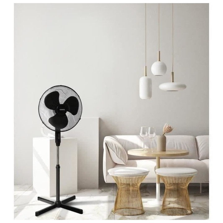 Ventilateur sur pied OCEANIC - 45W - Diametre 40 cm - 3 vitesses - Osc