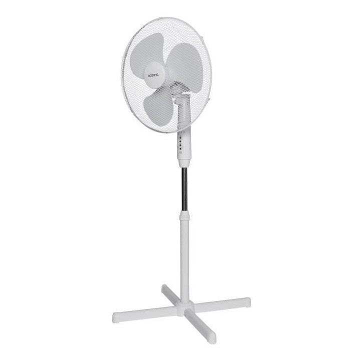Ventilateur sur pied OCEANIC - 45W - Diametre 40 cm - 3 vitesses - Osc
