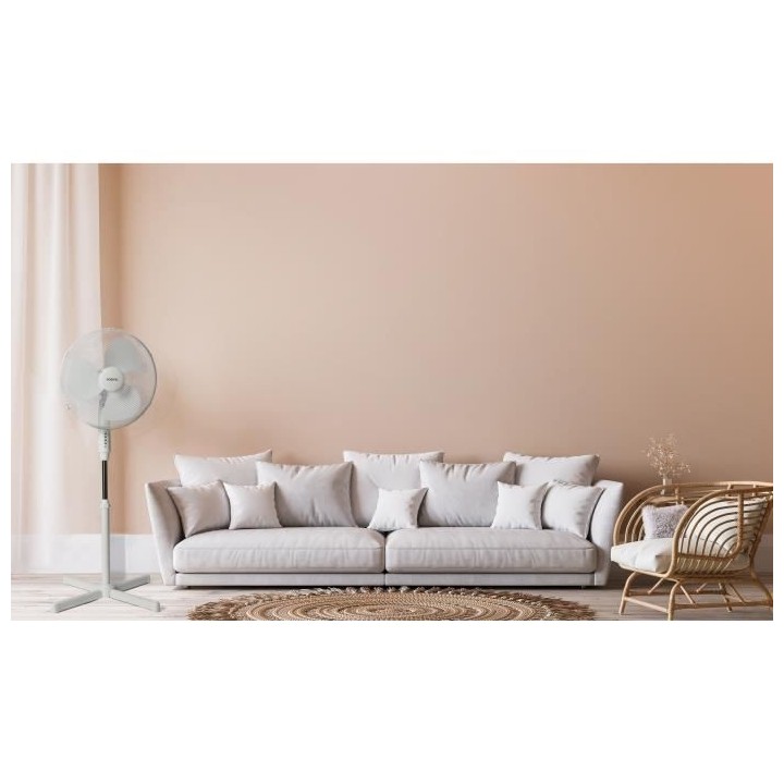 Ventilateur sur pied OCEANIC - 45W - Diametre 40 cm - 3 vitesses - Osc