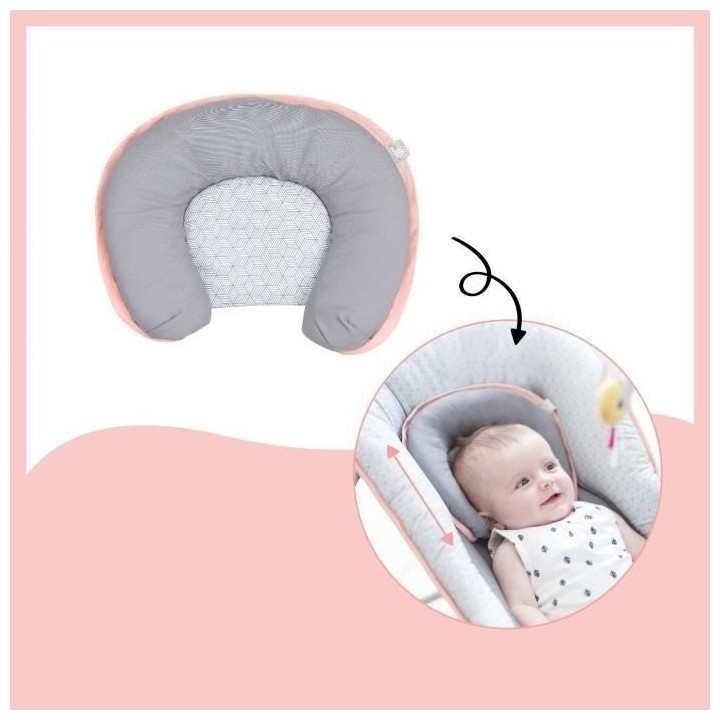 Babymoov Transat pour bébé Graphik Peche et gris