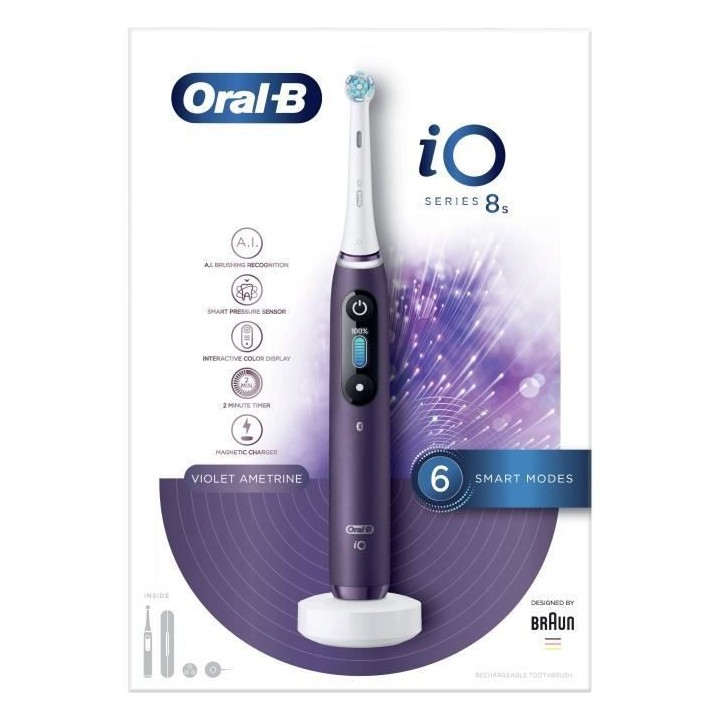 Brosse a Dents Électrique Oral-B iO Série 8s - Violet -Rechargeable