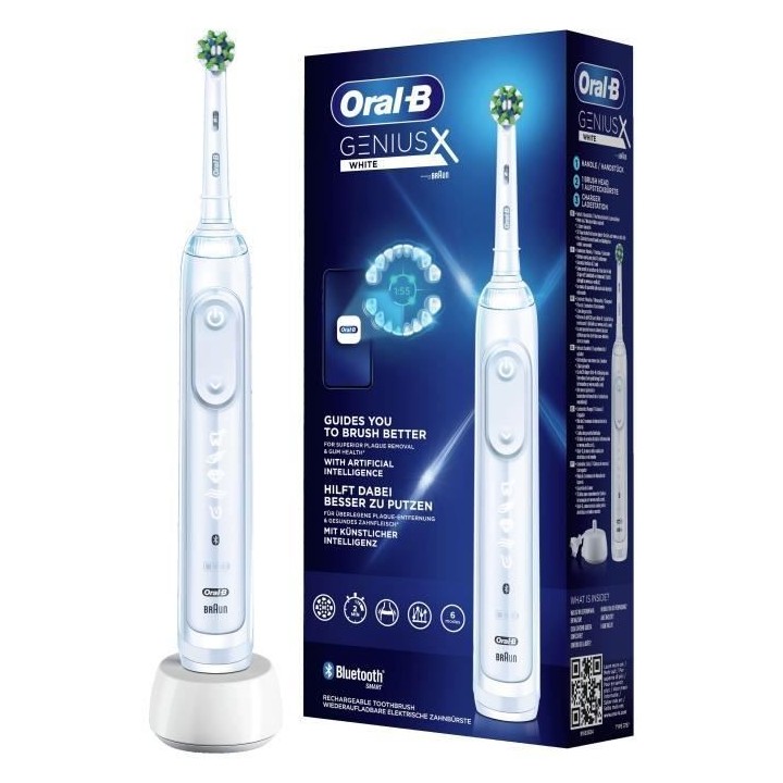 Brosse a Dents Électrique Oral-B Genius X - 1 Brossette incluse, 6 Mo