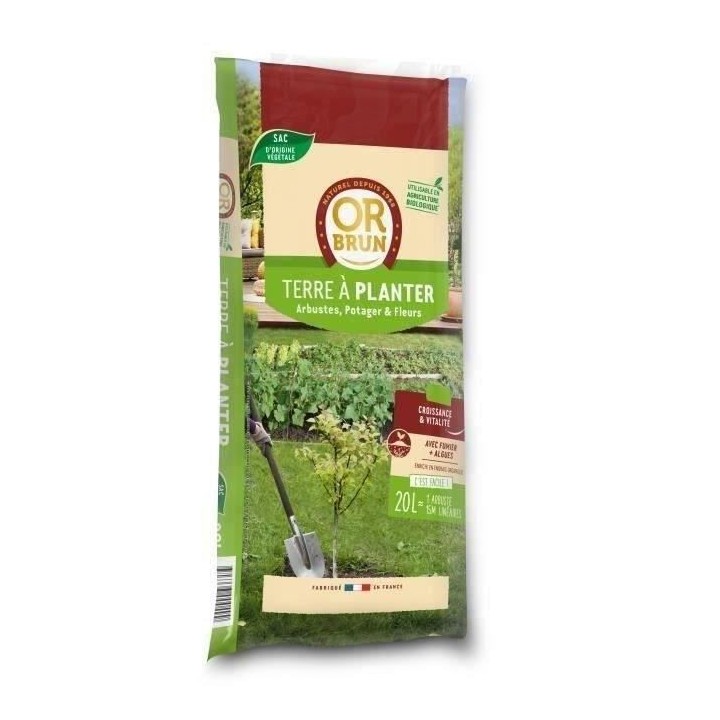 OR BRUN - OBRTTAP20 - Terre A Planter - Fertilise Le Sol - Enrichit La