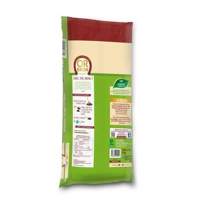 OR BRUN - OBRTTAP20 - Terre A Planter - Fertilise Le Sol - Enrichit La