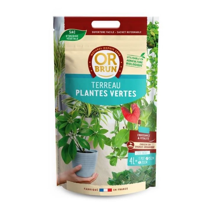 OR BRUN Terreau plantes vertes 4l