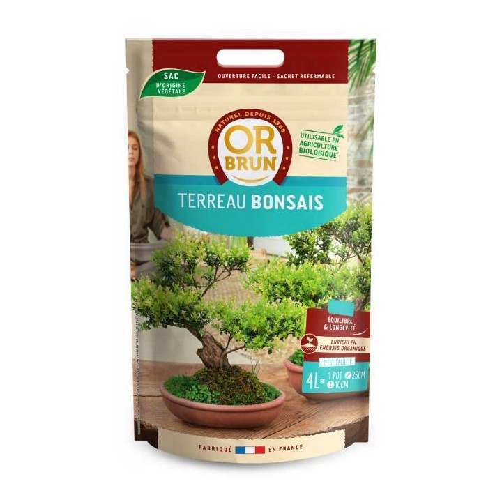 OR BRUN Terreau bonsai 4l