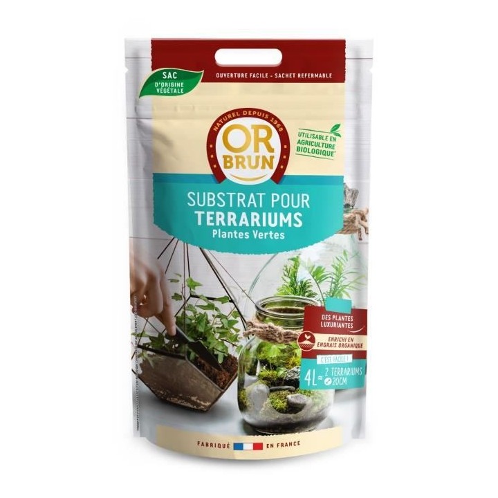 OR BRUN Terreau terrarium 4l