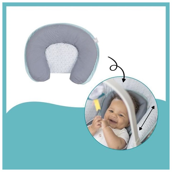 Babymoov Transat pour bébé Graphik Bleu et gris