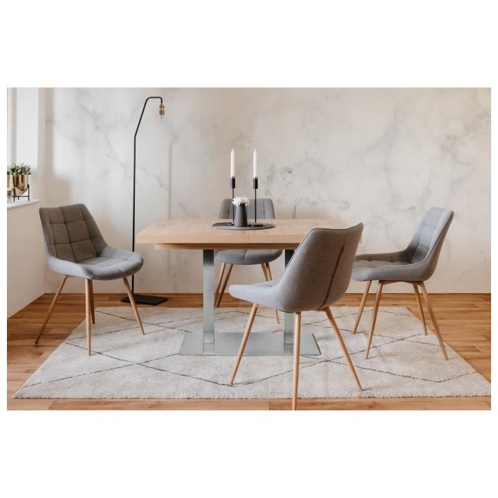 ORLANDO Table a manger a rallonge - Style contemporain - Décor chene