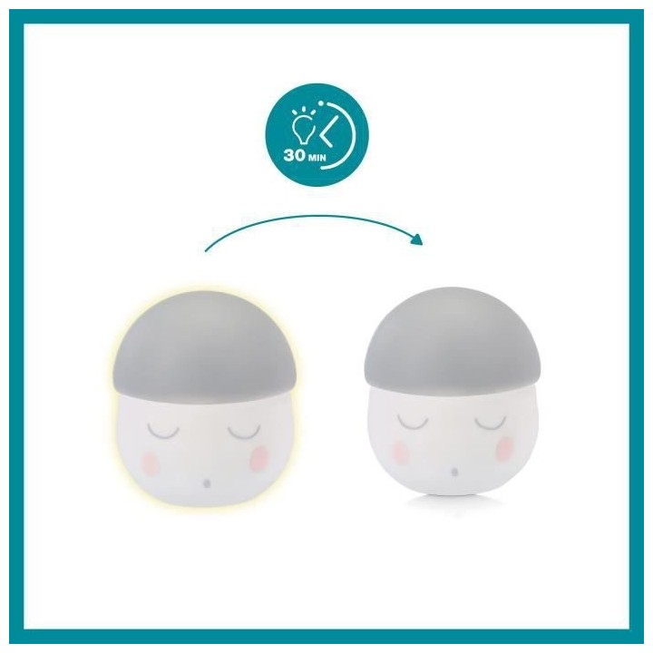 Babymoov Veilleuse LED a capteur Squeezy Gris et blanc