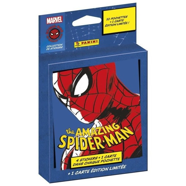 SPIDERMAN 60eME ANNIVERSAIRE - BLISTER 10 POCHETTES + 1 CARTE EDITION