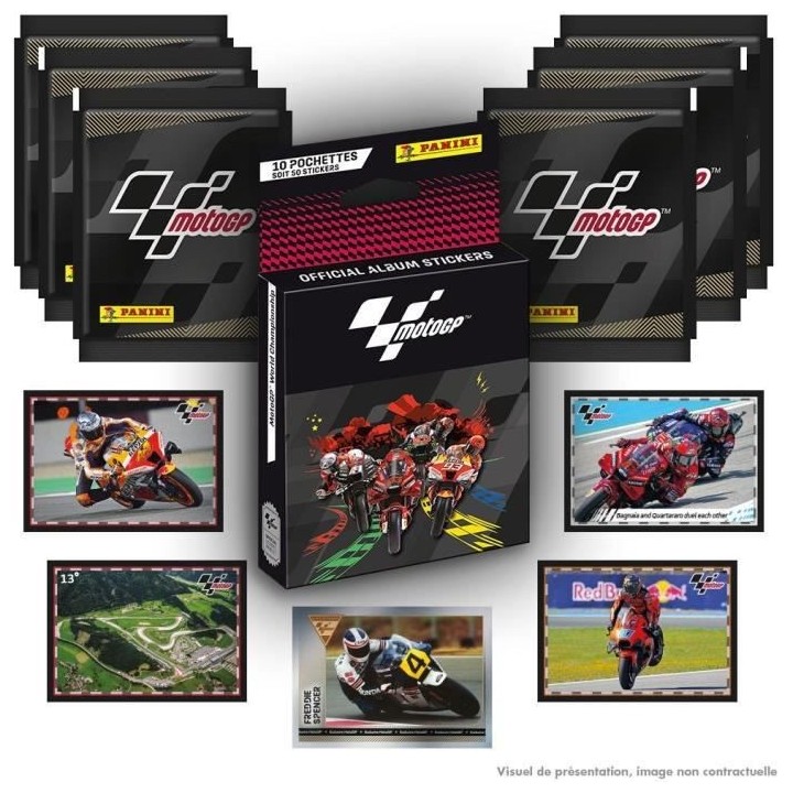 MOTO GP STICKERS - BLISTER 10 POCHETTES