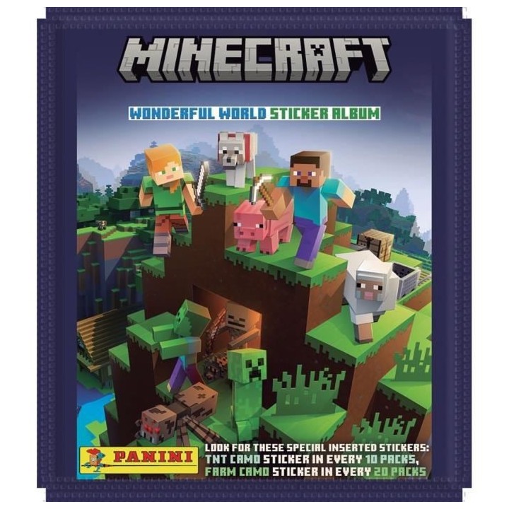 MINECRAFT 2 - BLISTER 6 POCHETTES + 1 CARTE EDITION LIMITEE