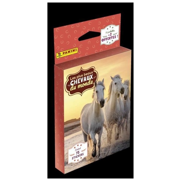 Chevaux 2023 - blister 13 pochettes + 2 offertes PANINI