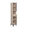 Colonne salle de bain BROOK - Décor chene jackson - 2 portes + 1 tiroir - L 30 x P 34 x H 178,9 cm - EKIPA