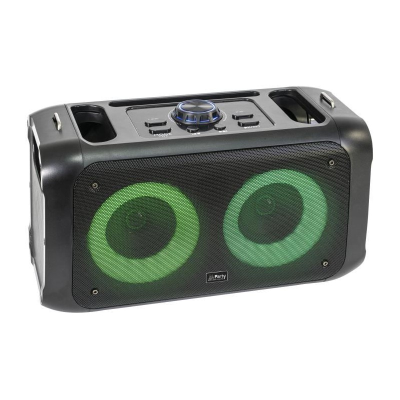 Enceinte portable de 100W - PARTY - PARTY-STREET2 - Sur batterie avec Bluetooth et effet lumineux LED - Noir